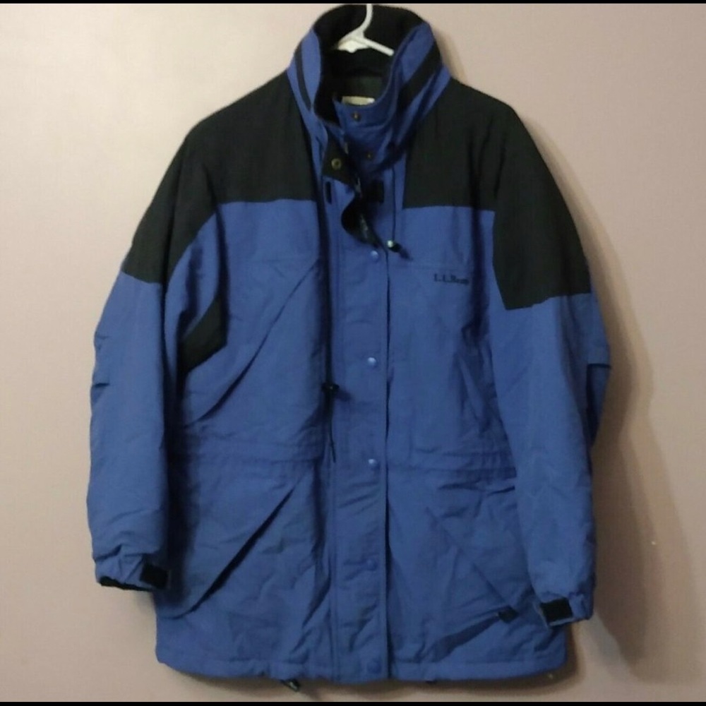 LL BEAN Women's XL Ski Jacket Purple Black